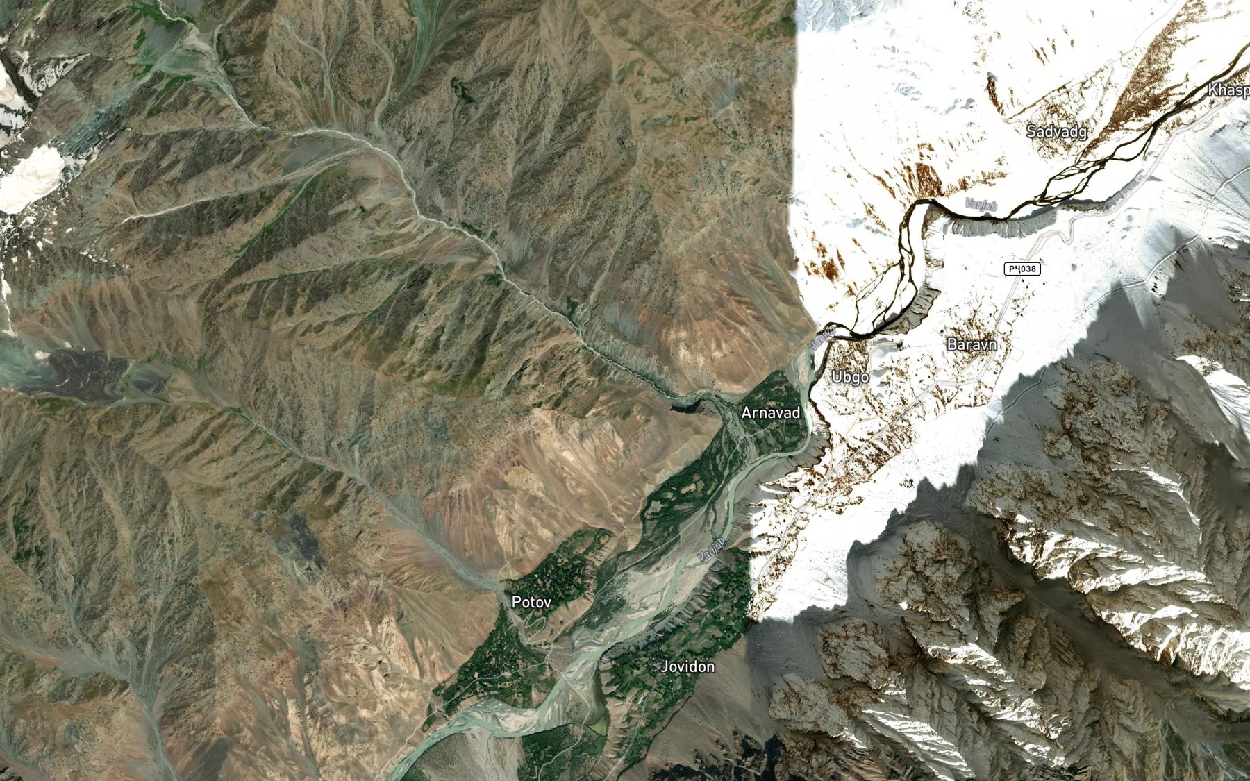 Satellite map of the Garnavat