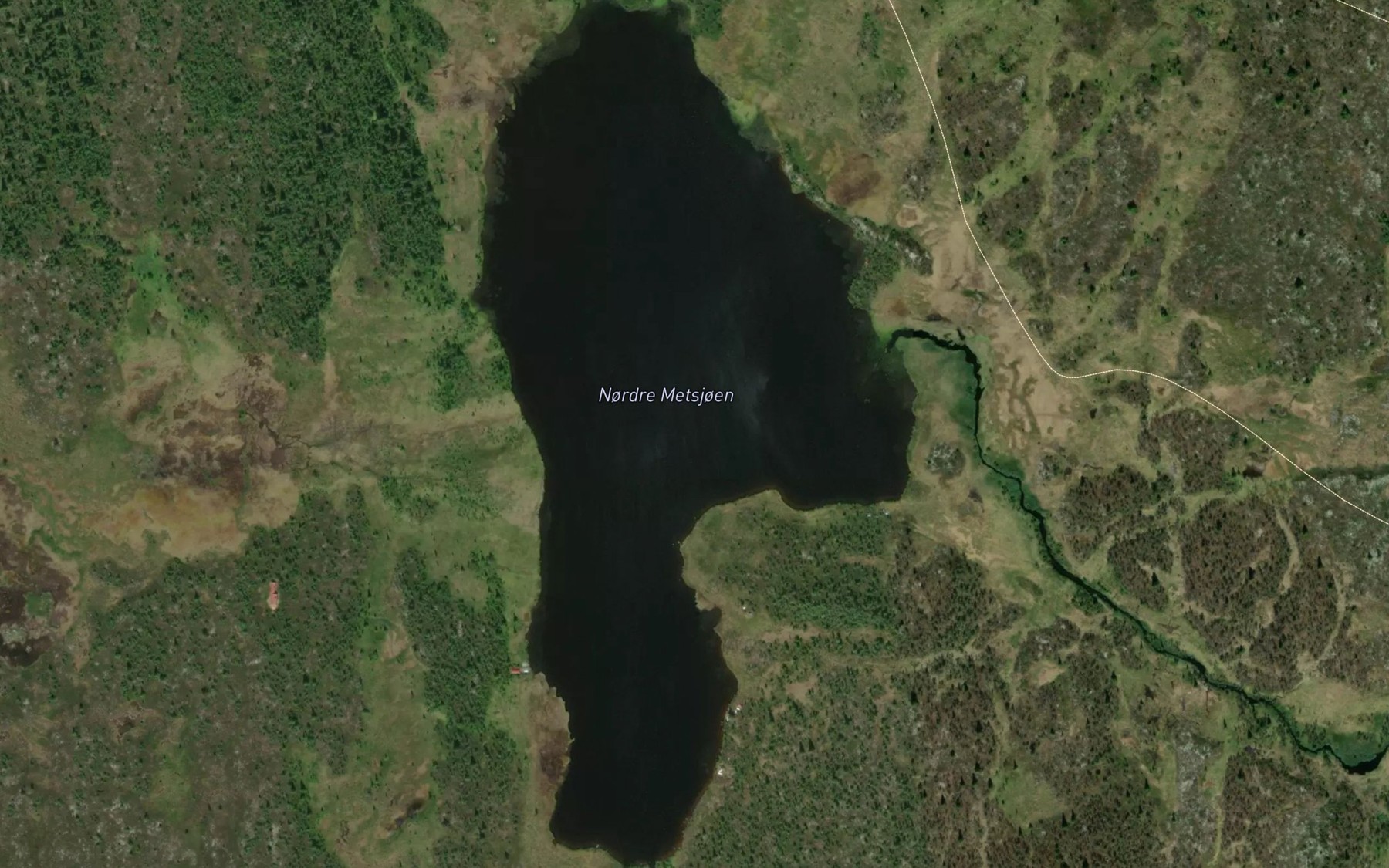 Satellite map of the Metsjoen,nordre