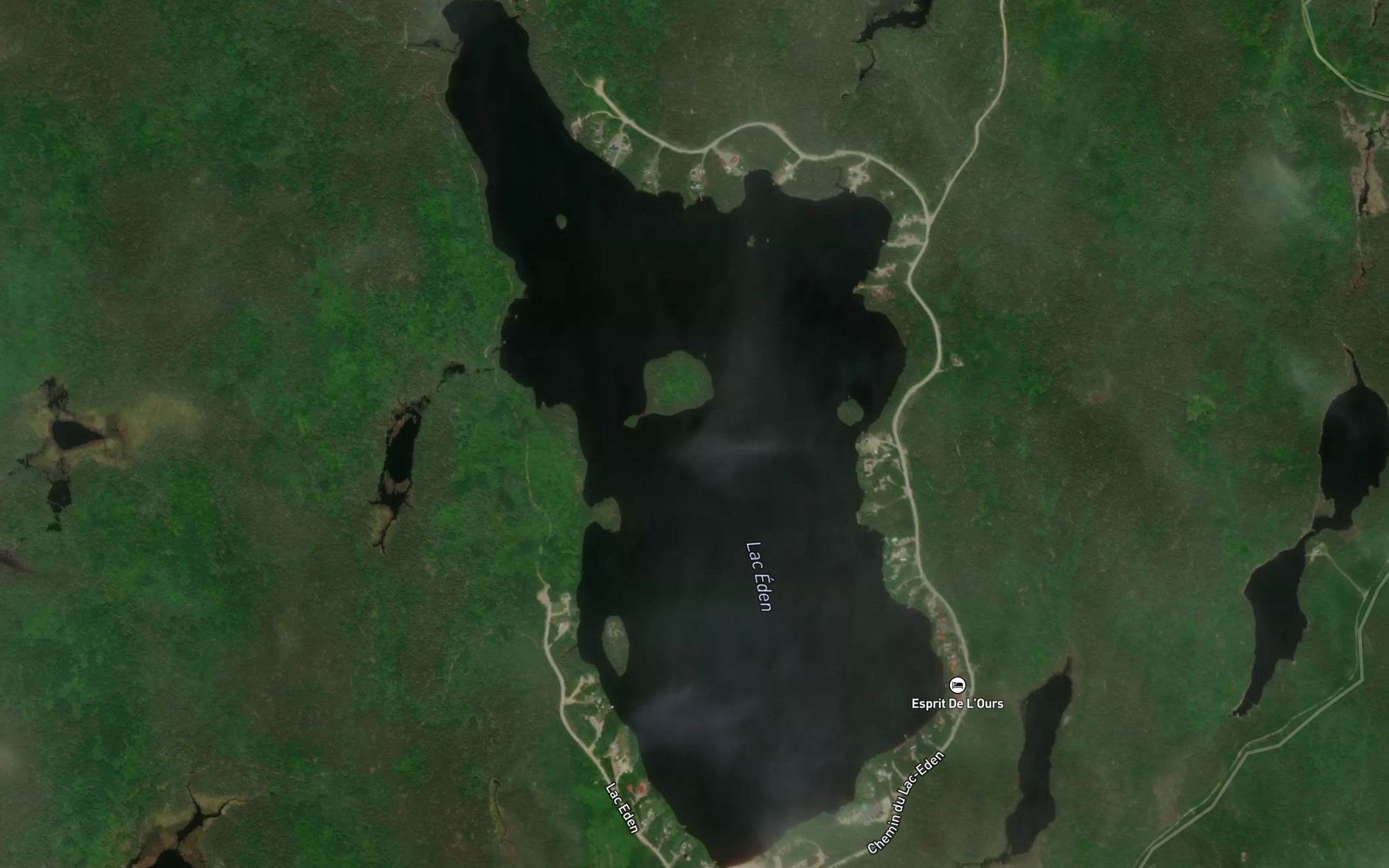 Satellite map of the Lac Eden
