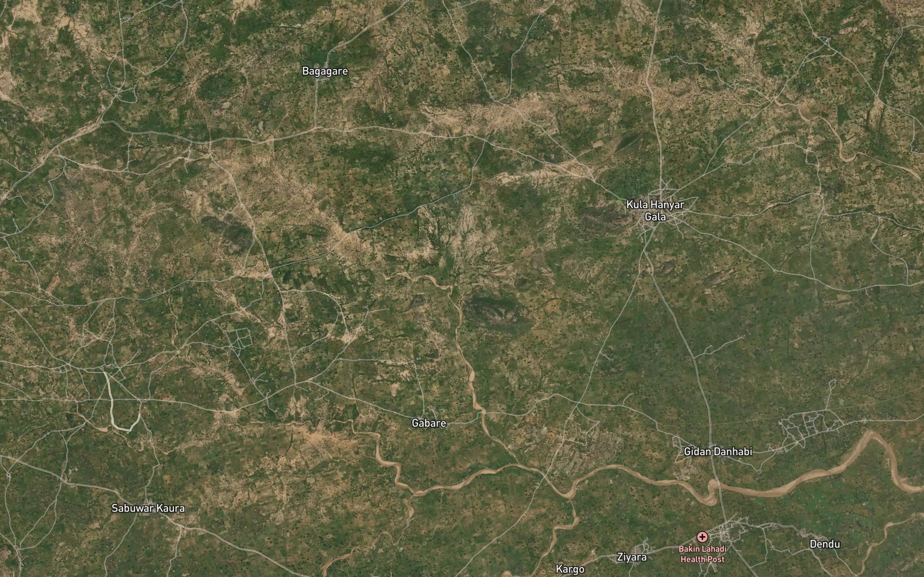Satellite map of the River Shamaki