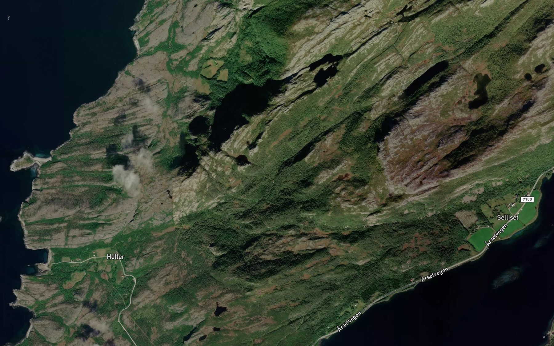 Satellite map of the Kuppeldalsbekken
