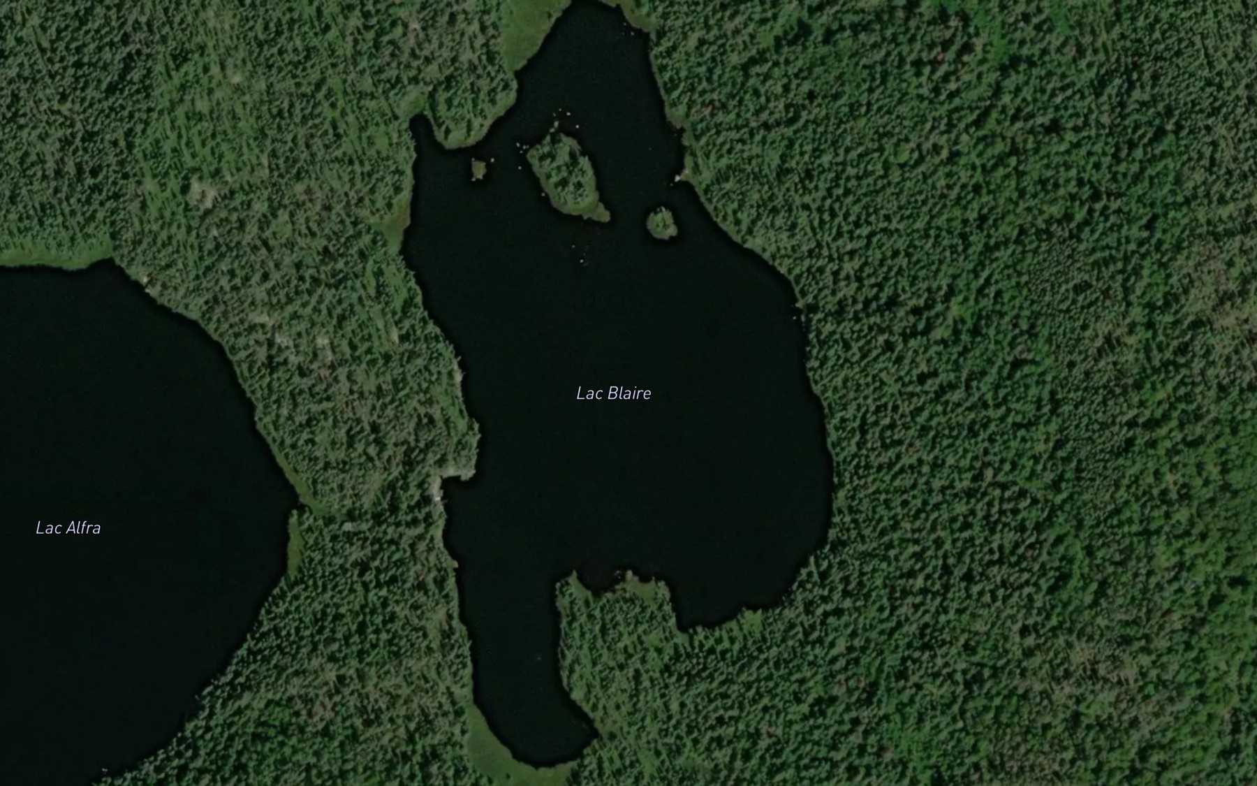 Satellite map of the Lac Blaire