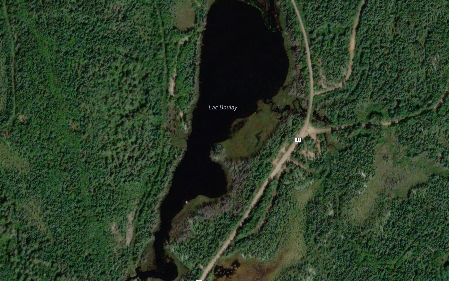Satellite map of the Lac Boulay