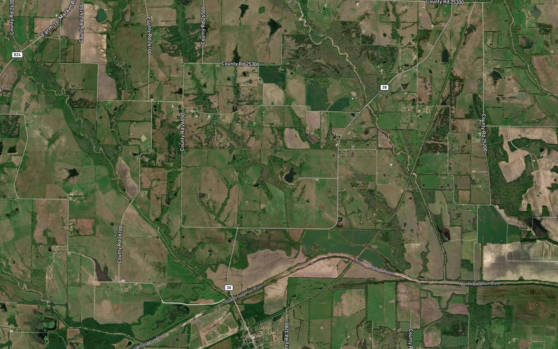 Satellite map of the Grogens Lake