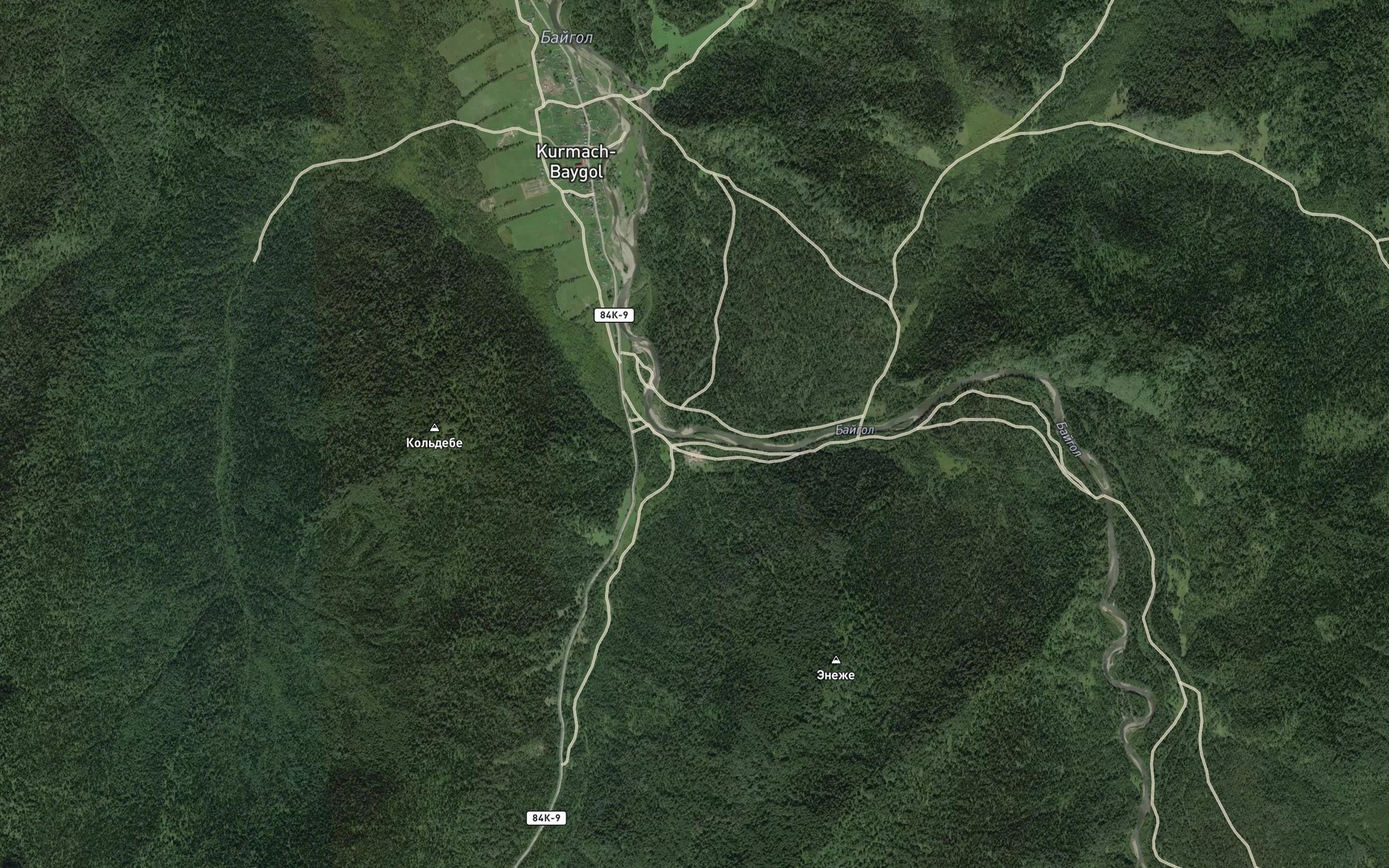 Satellite map of the Kayna