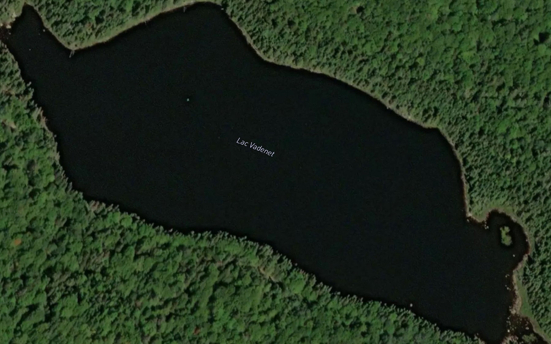 Satellite map of the Lac Vadenet