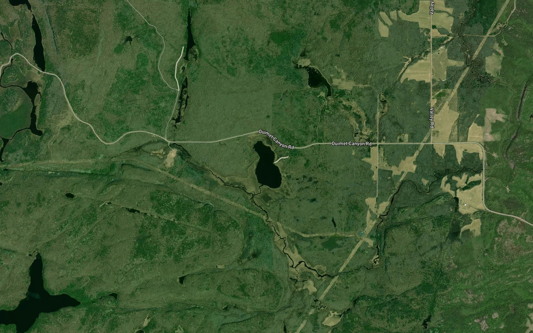 Satellite map of the Crow Lake