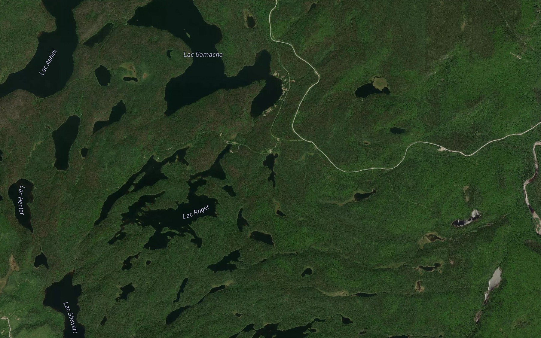Satellite map of the Lac Alphonse