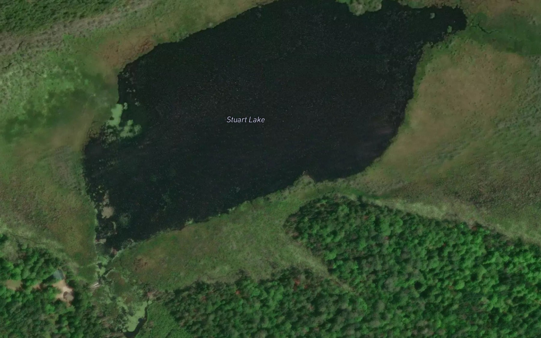 Satellite map of the Stuart Lake