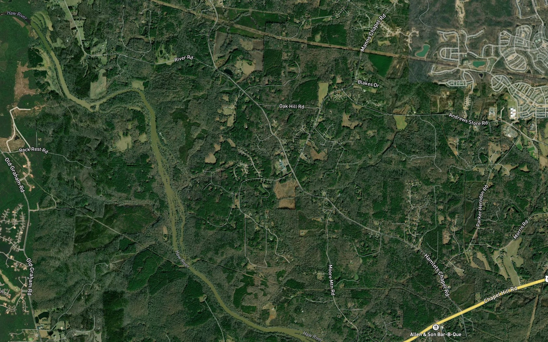 Satellite map of the Il Penseroso Acres Lake