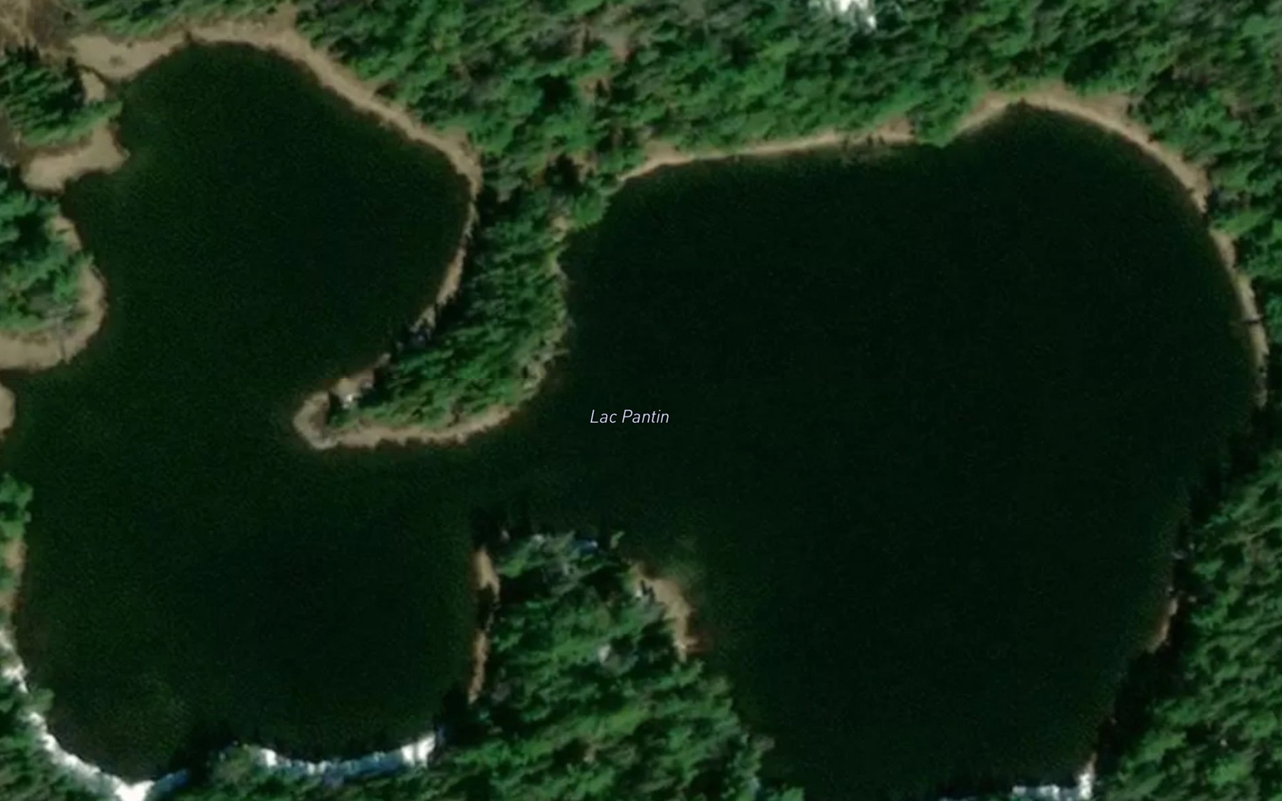 Satellite map of the Lac Pantin