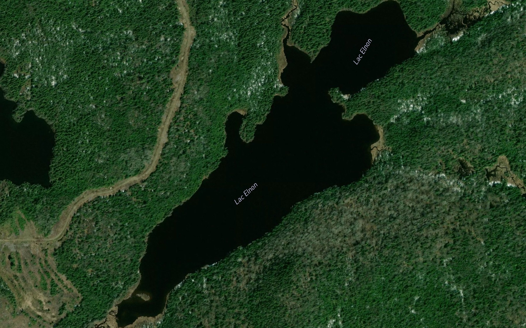 Satellite map of the Lac Elnon