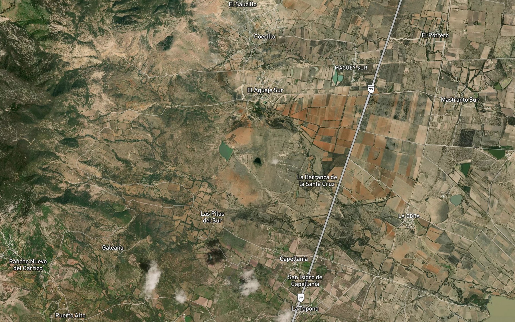 Satellite map of the La Lagunita