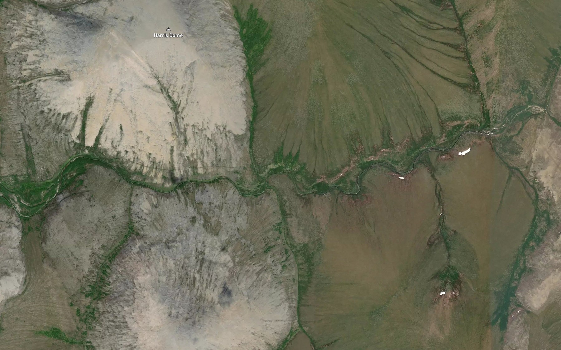 Satellite map of the Portage Creek