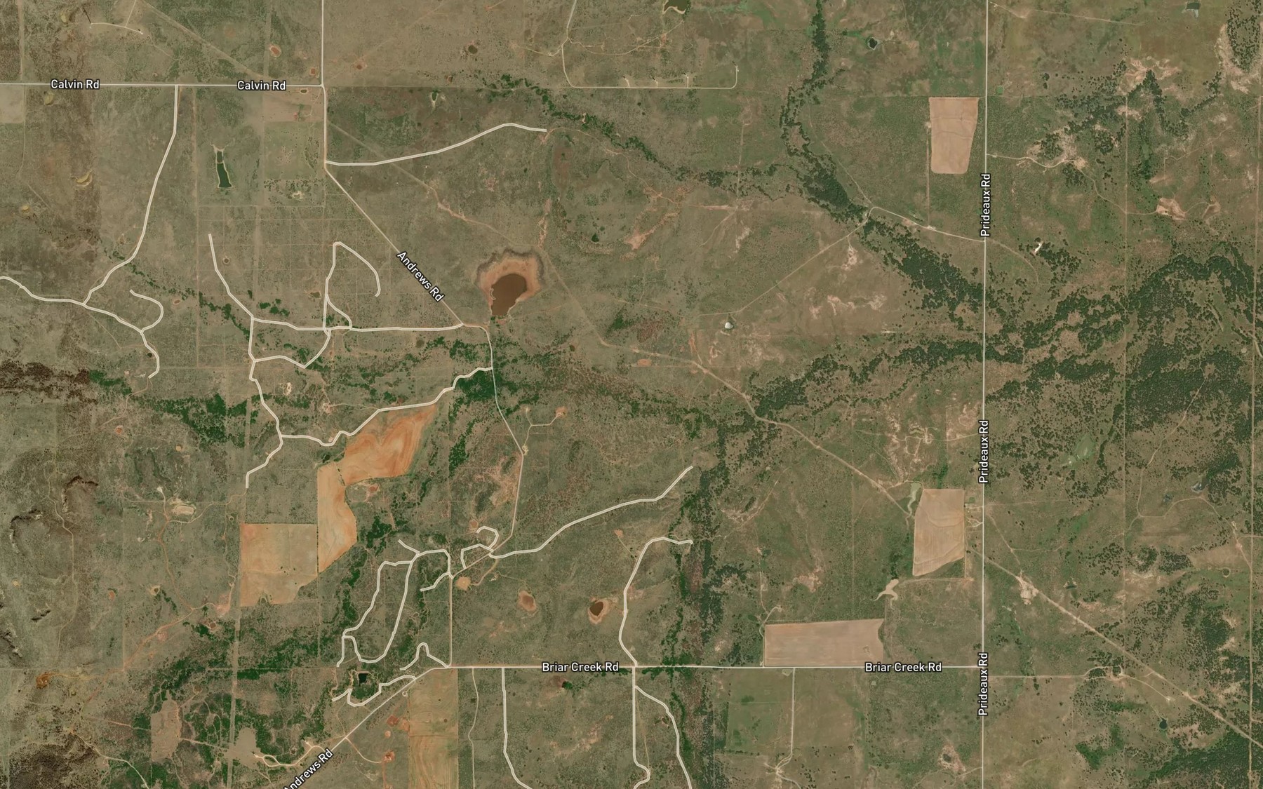Satellite map of the South Fork Trinity River