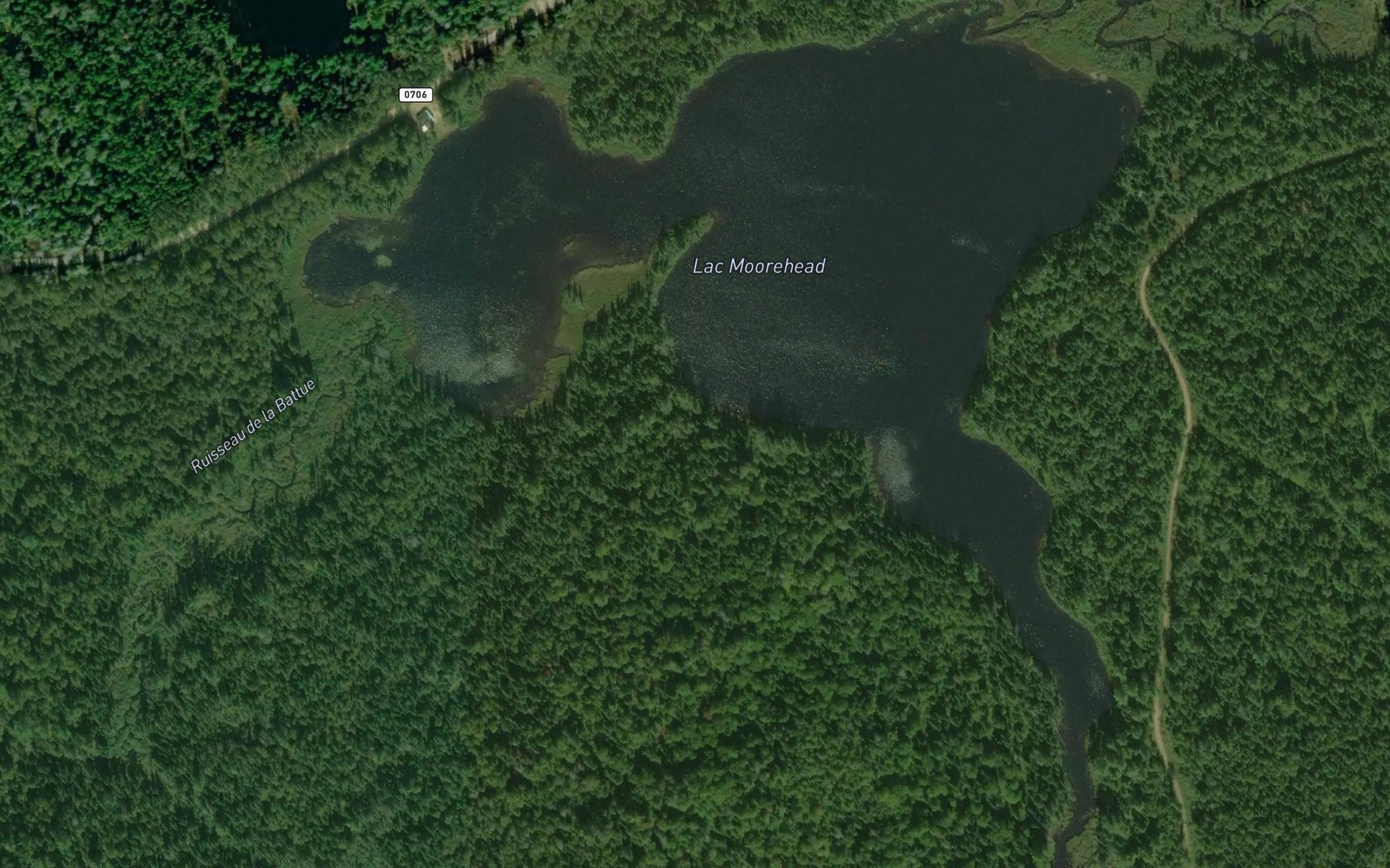 Satellite map of the Lac Moorehead