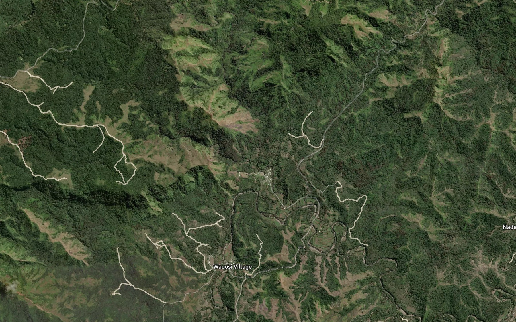 Satellite map of the Qalivuda Creek