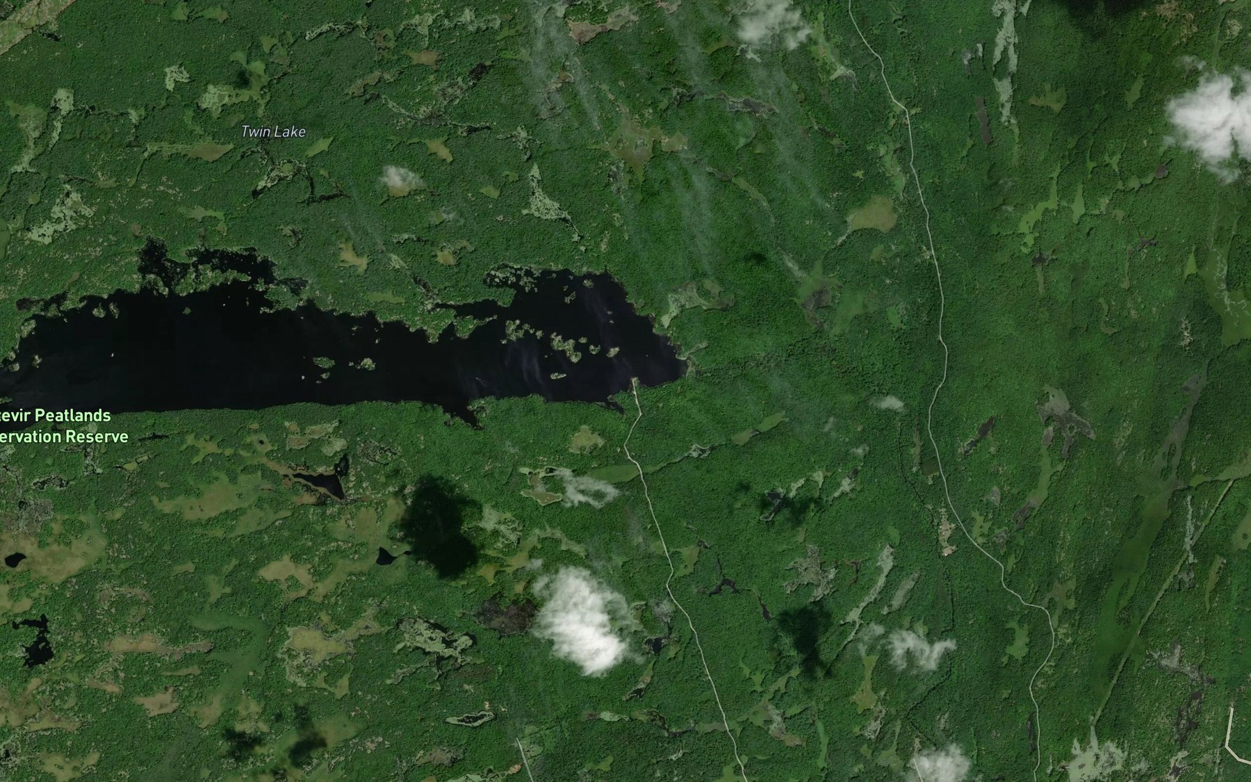 Satellite map of the Partridge Creek