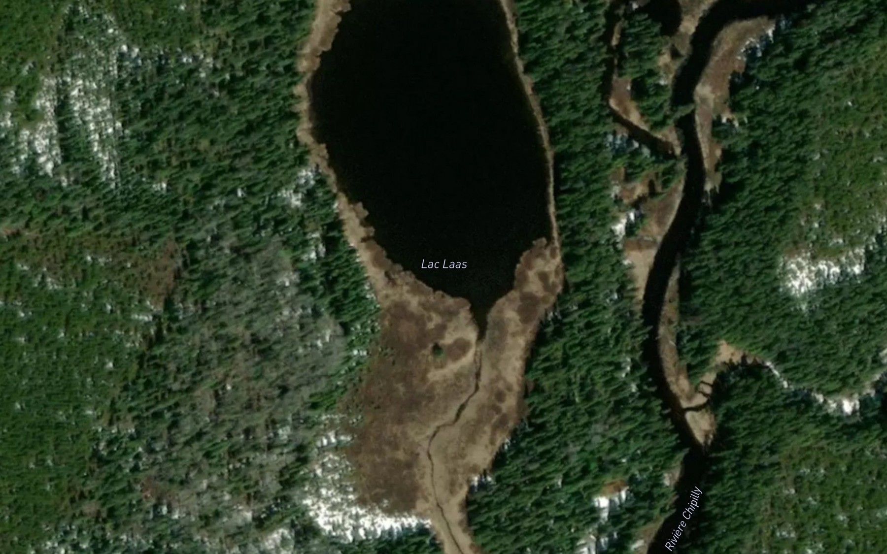 Satellite map of the Lac Laas