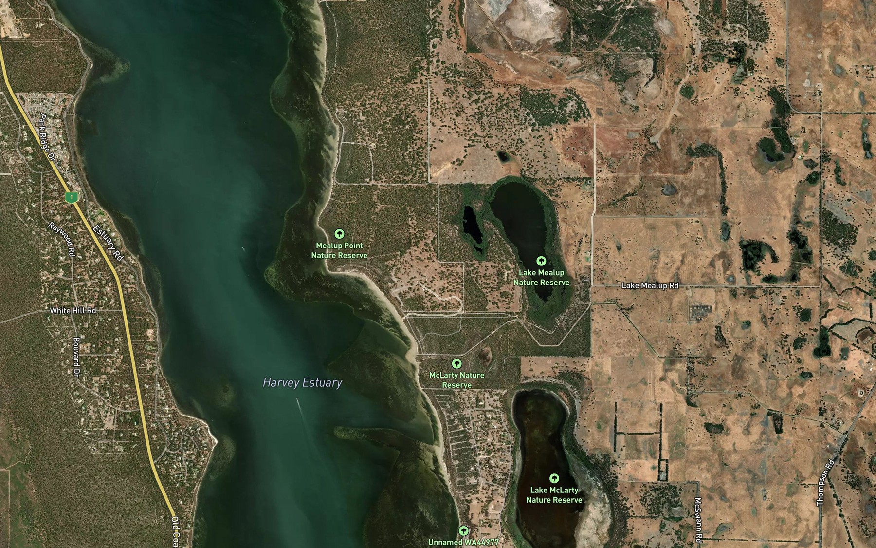 Satellite map of the Lake Mealup
