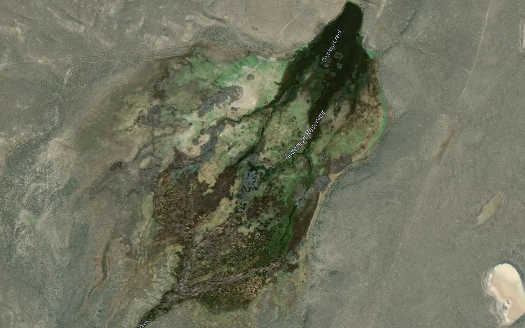 Satellite map of the Anderson Reservoir