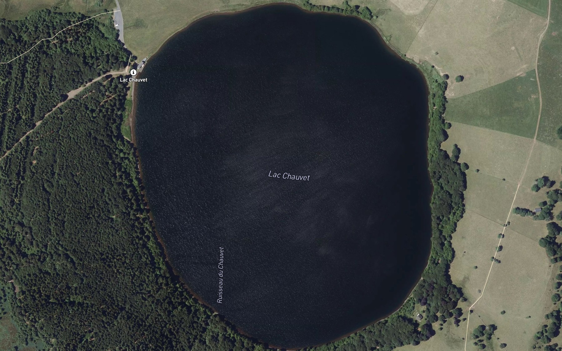 Satellite map of the Lac Chauvet