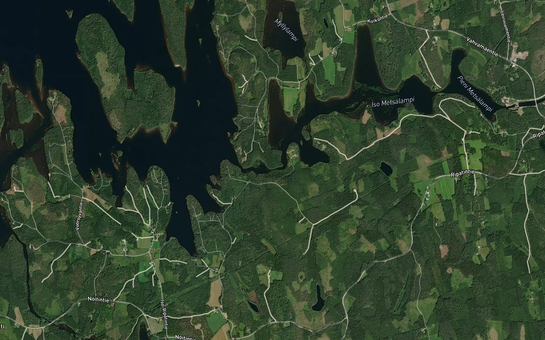 Satellite map of the Tuhankoski