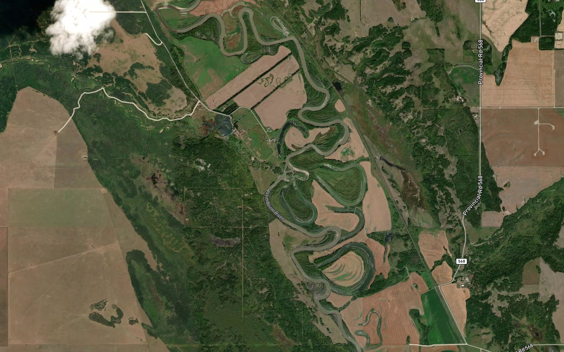 Satellite map of the Beaver Creek
