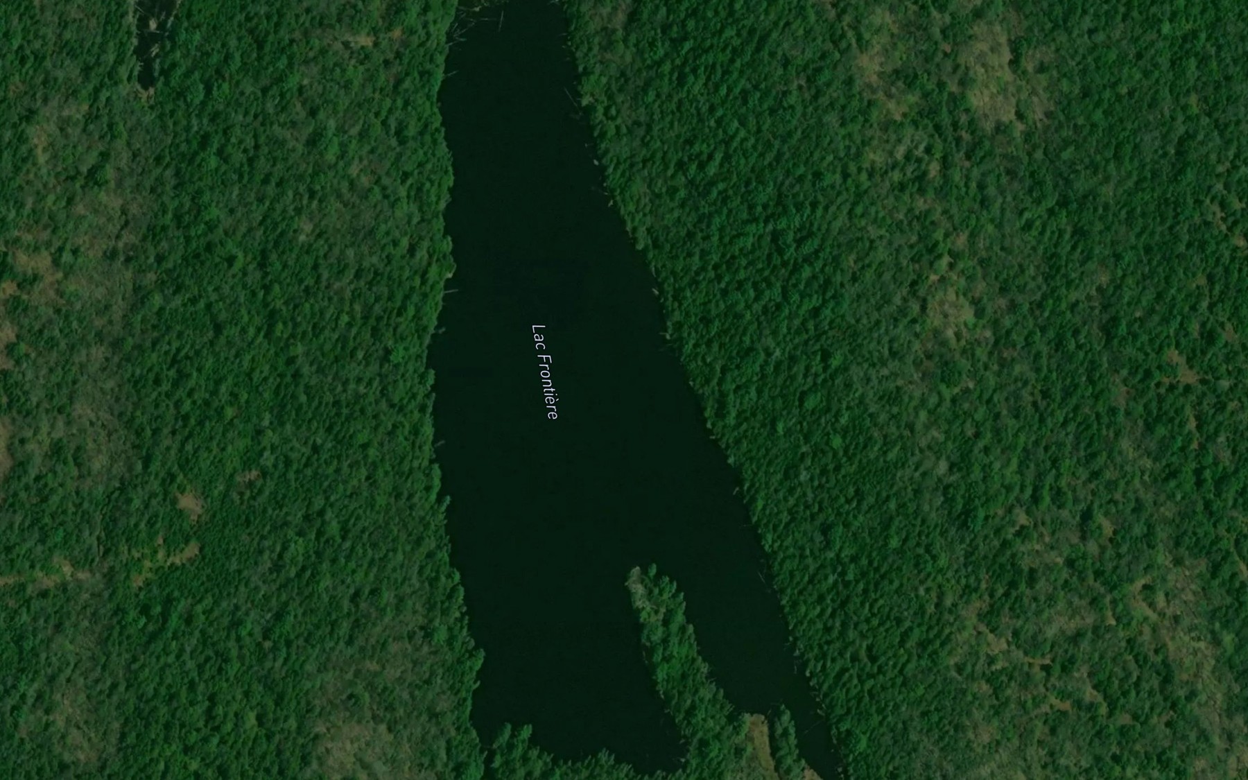 Satellite map of the Lac Frontiere