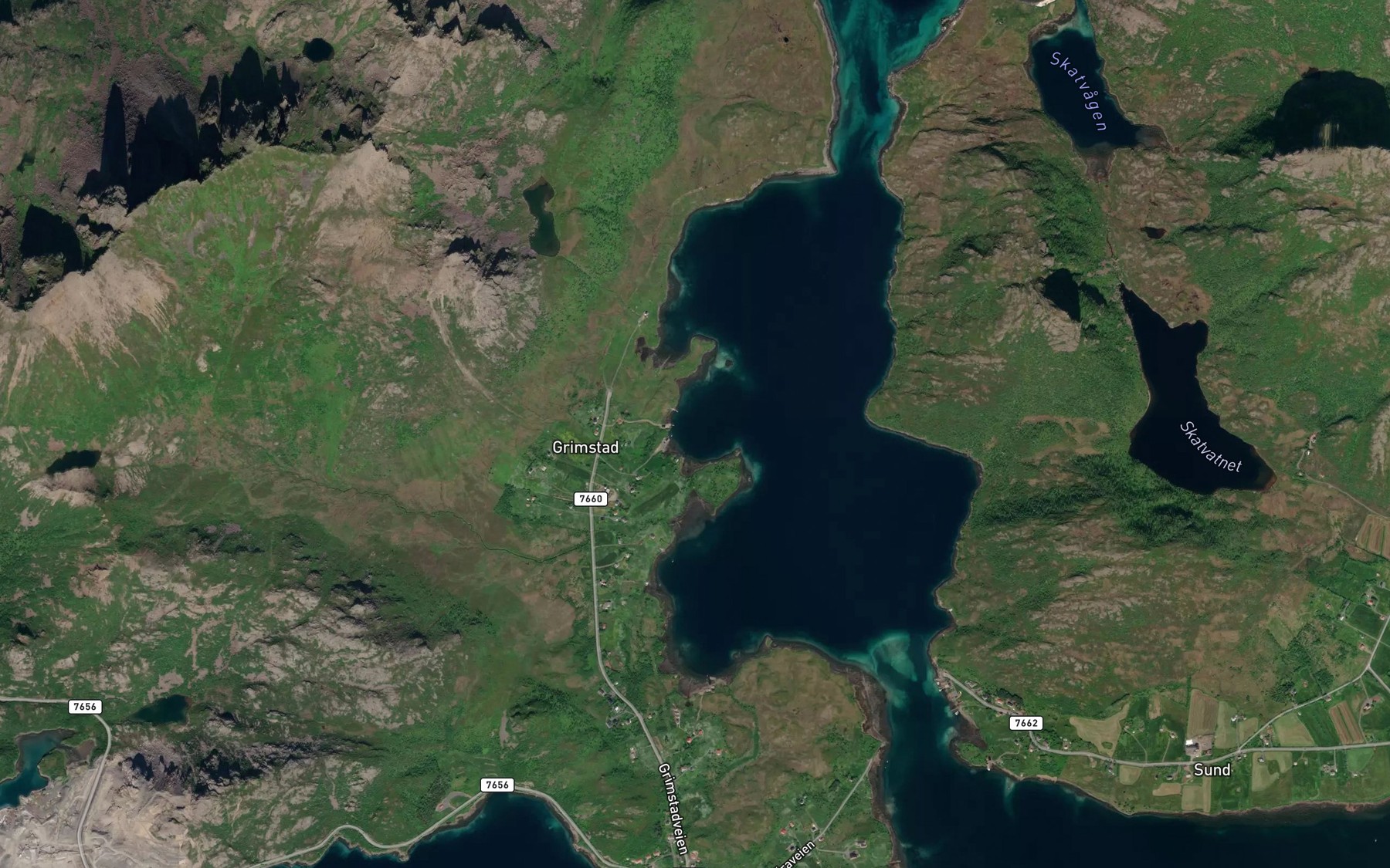 Satellite map of the Grimstadbukta