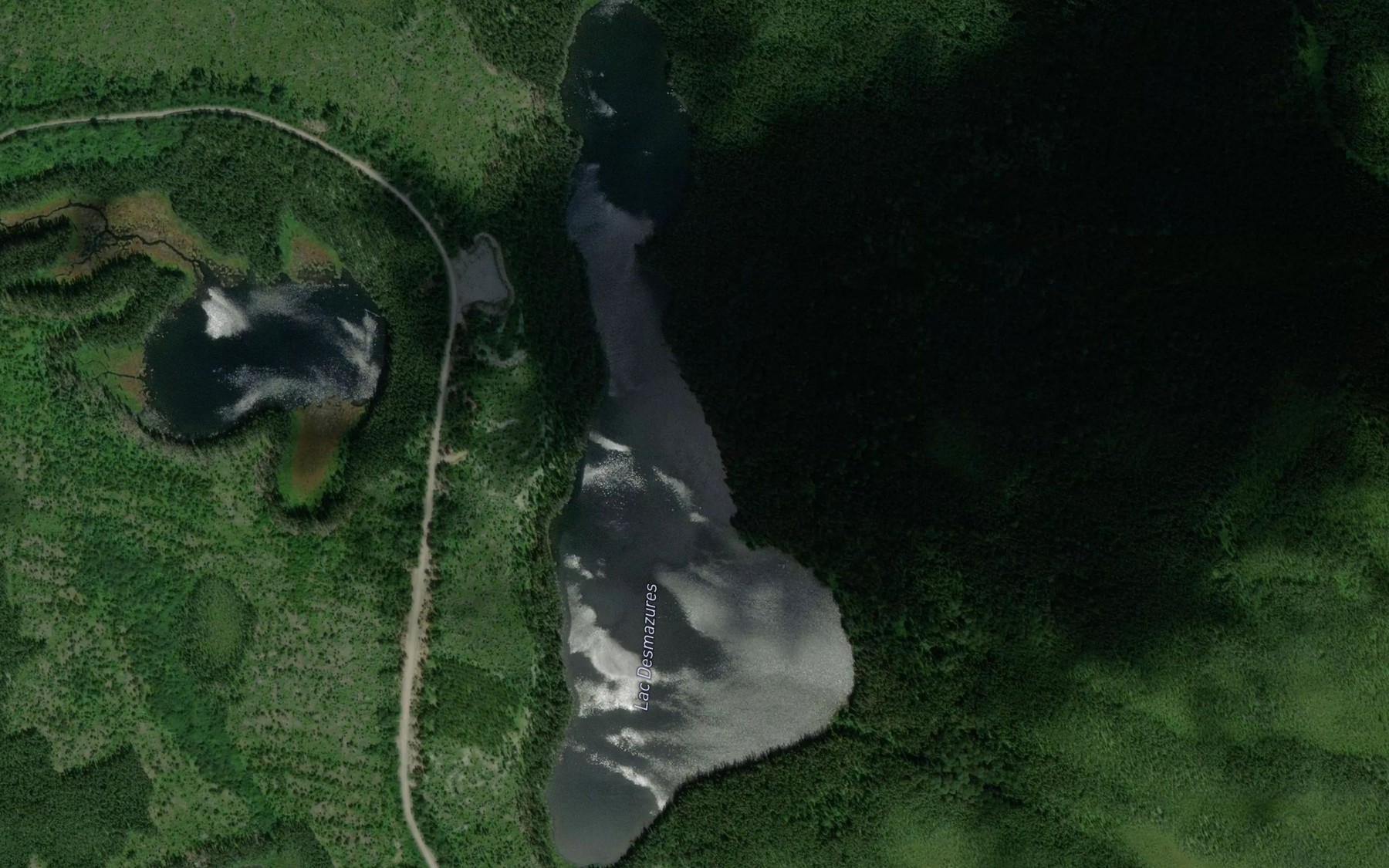 Satellite map of the Lac Desmazures