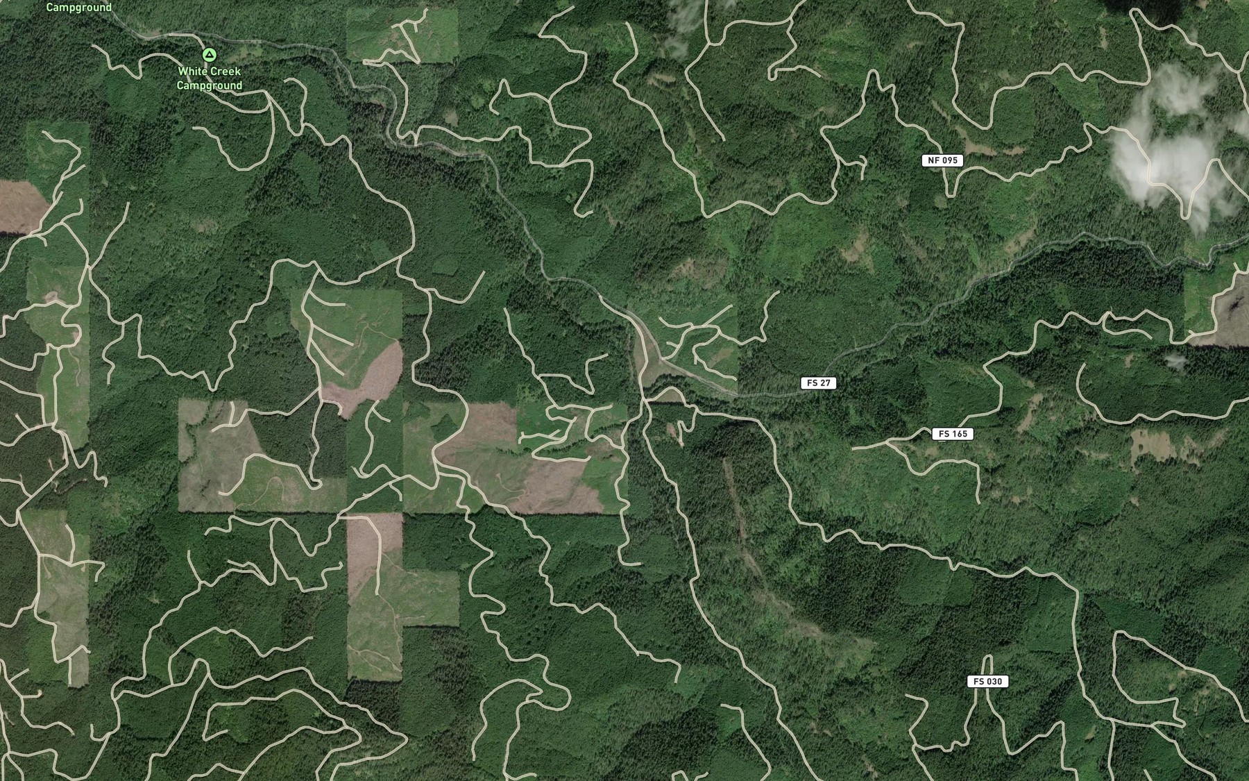 Satellite map of the Black Creek