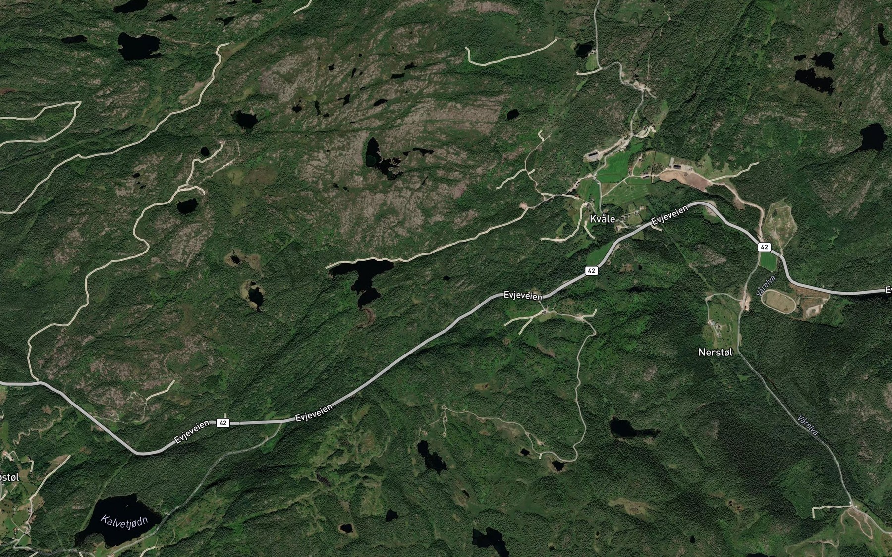 Satellite map of the Midtvasstjonnene