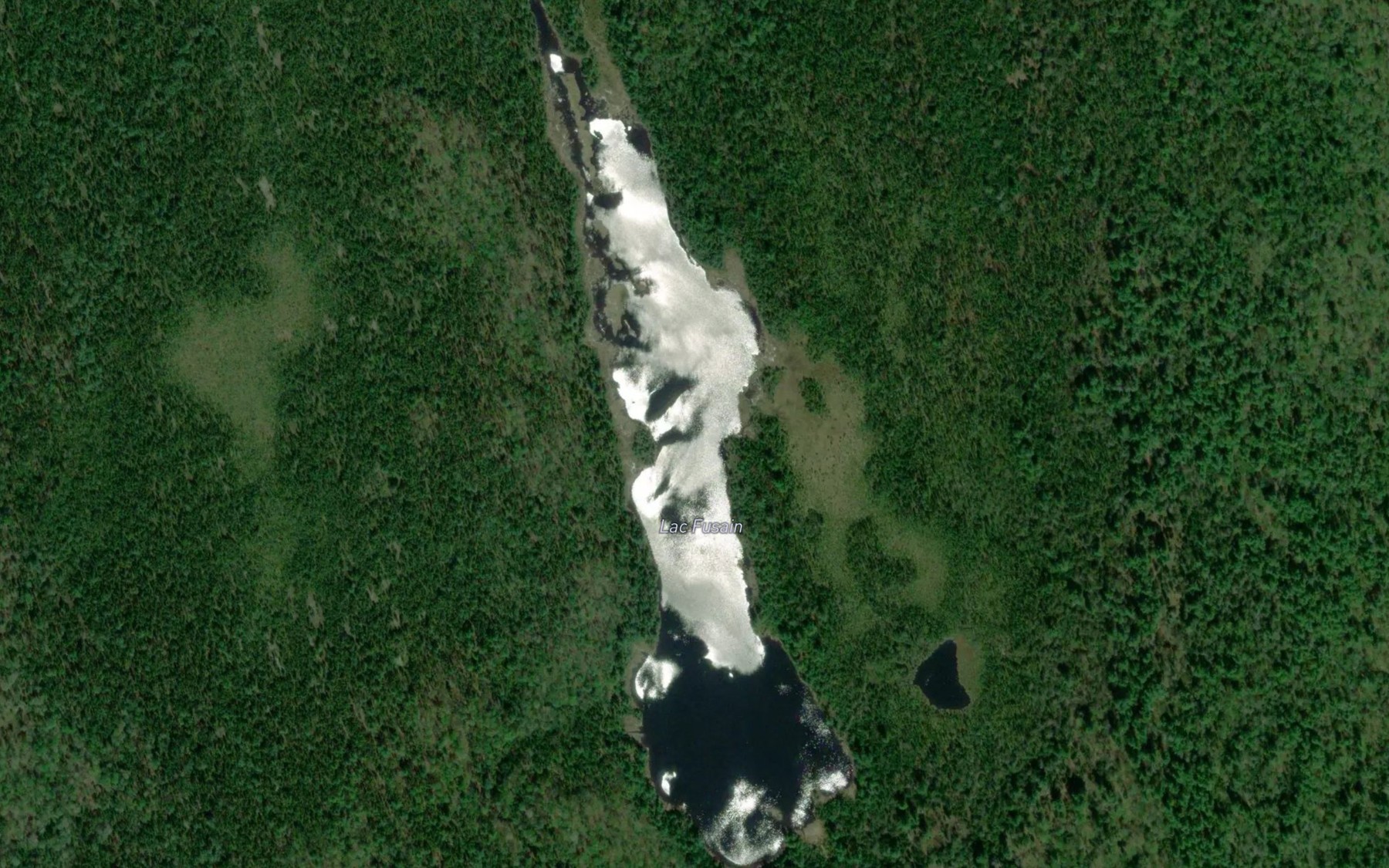Satellite map of the Lac Fusain