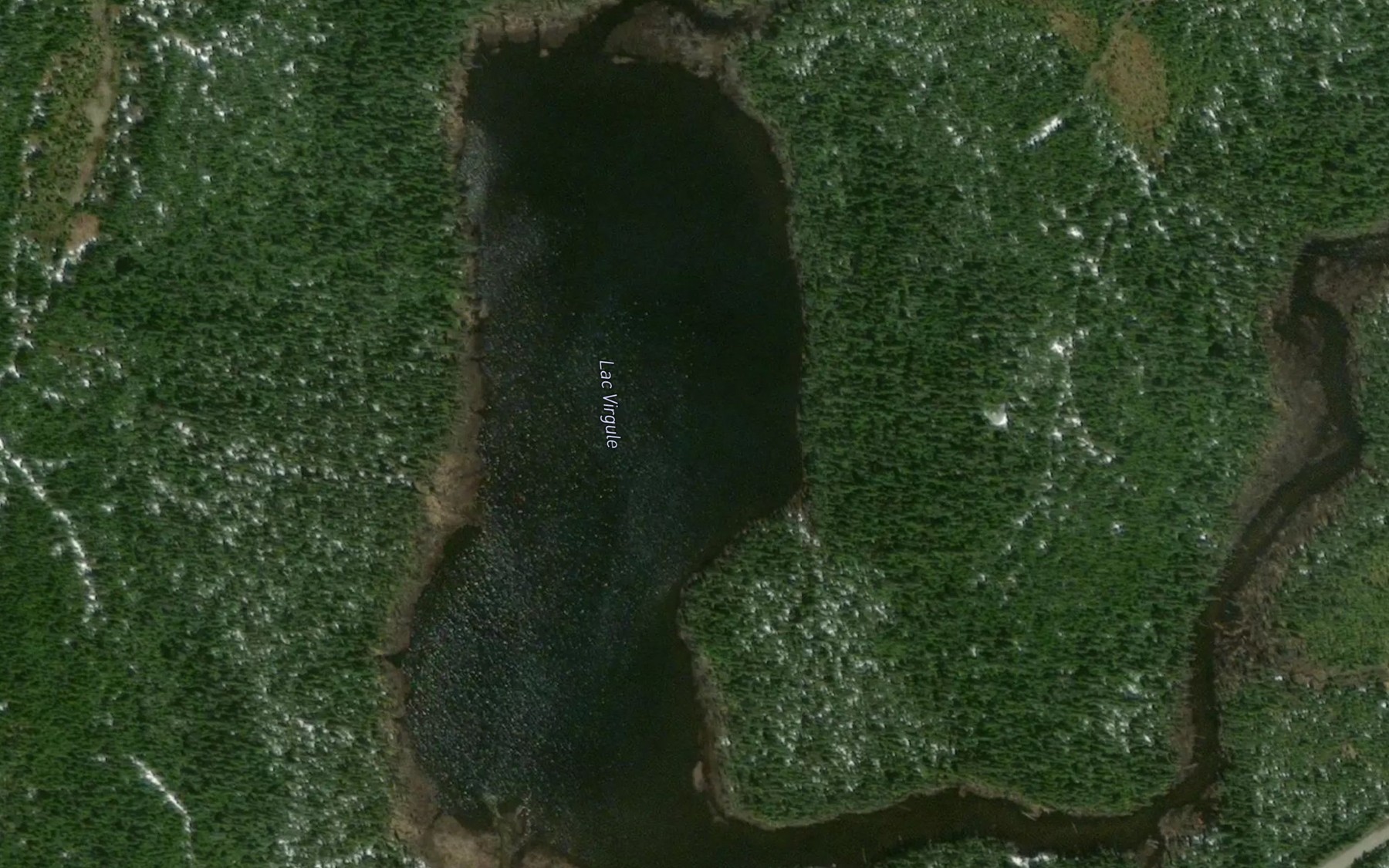 Satellite map of the Lac Virgule