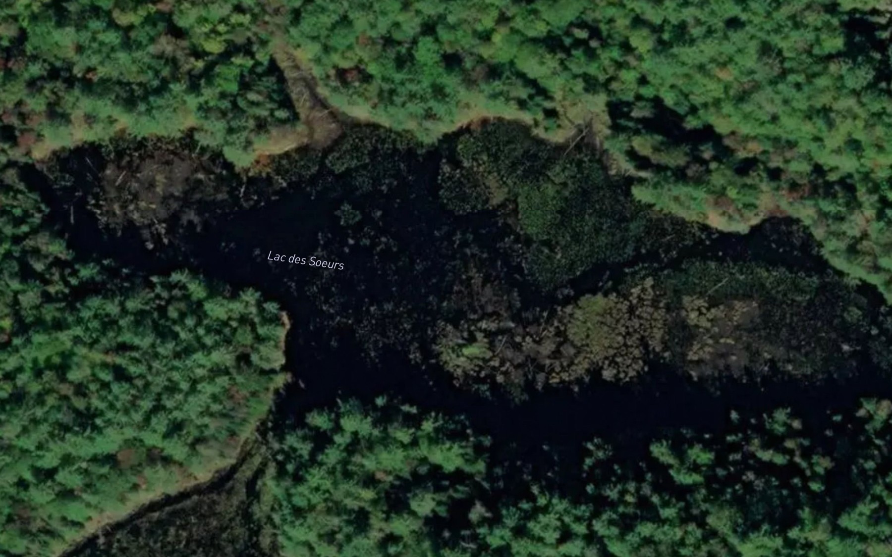 Satellite map of the Lac des Soeurs