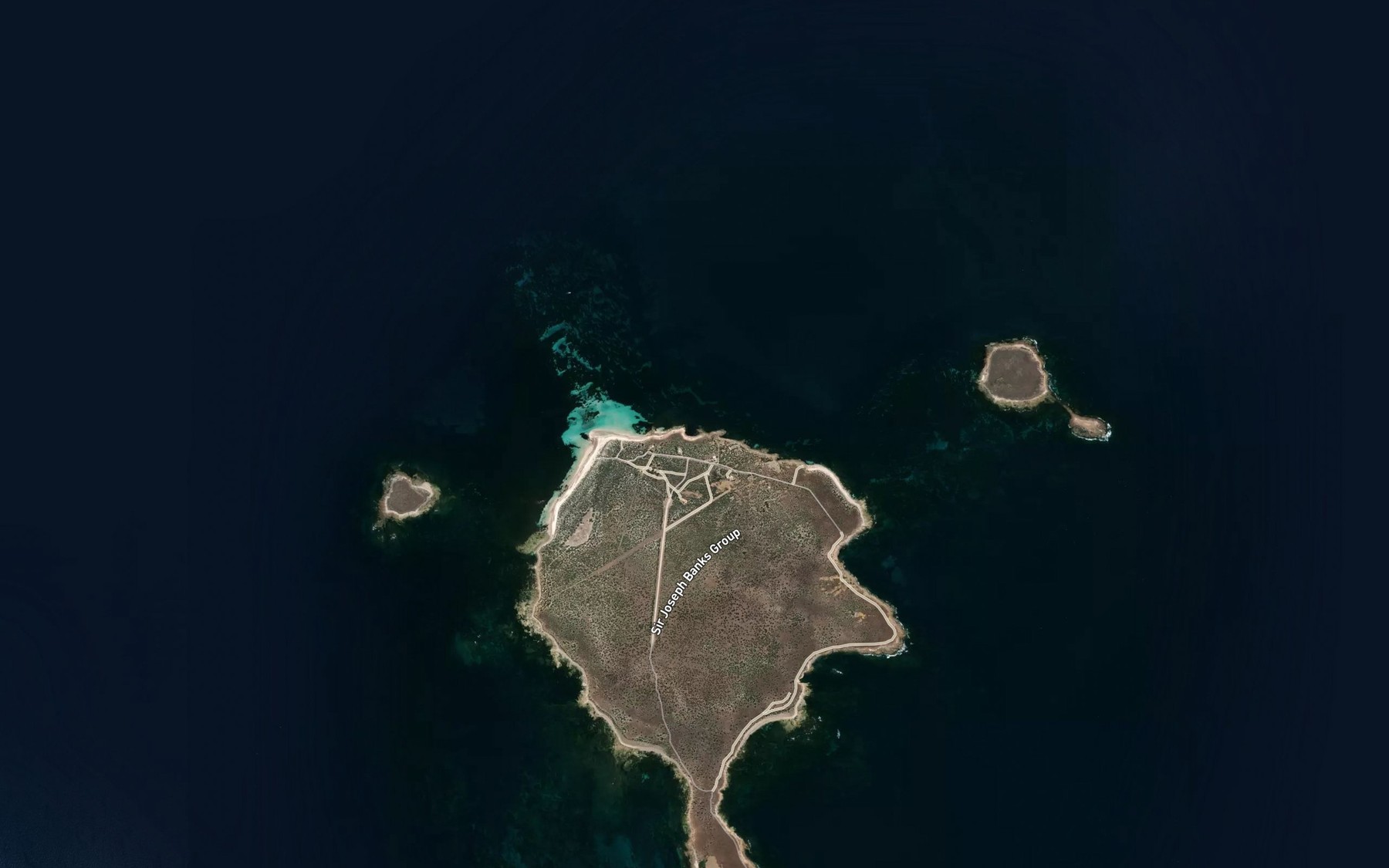 Satellite map of the Butterfish Bay