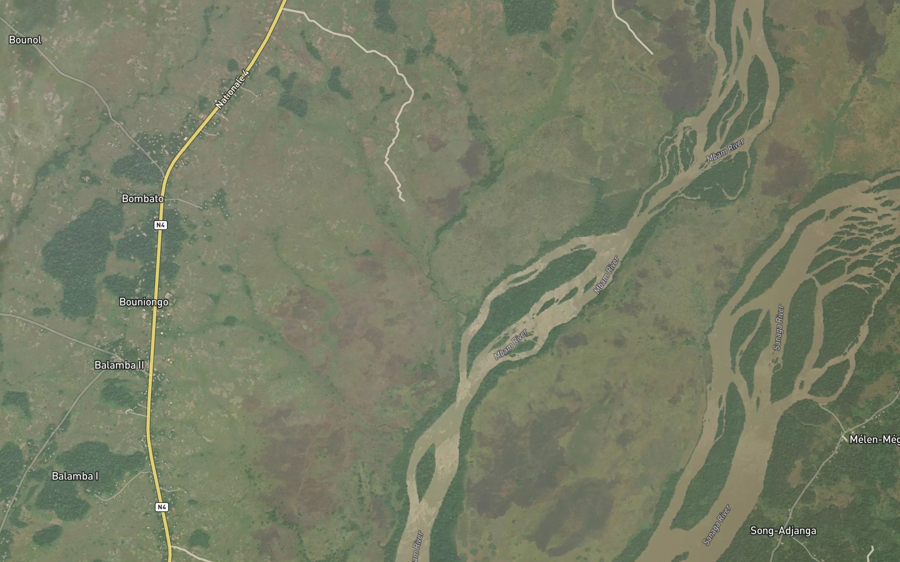 Satellite map of the Bintue Naya