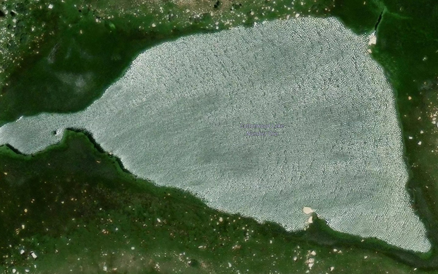 Satellite map of the Cottonwood Lake Number One