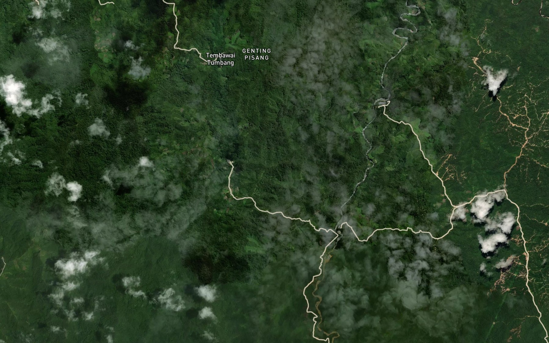 Satellite map of the Sungai Bekakap