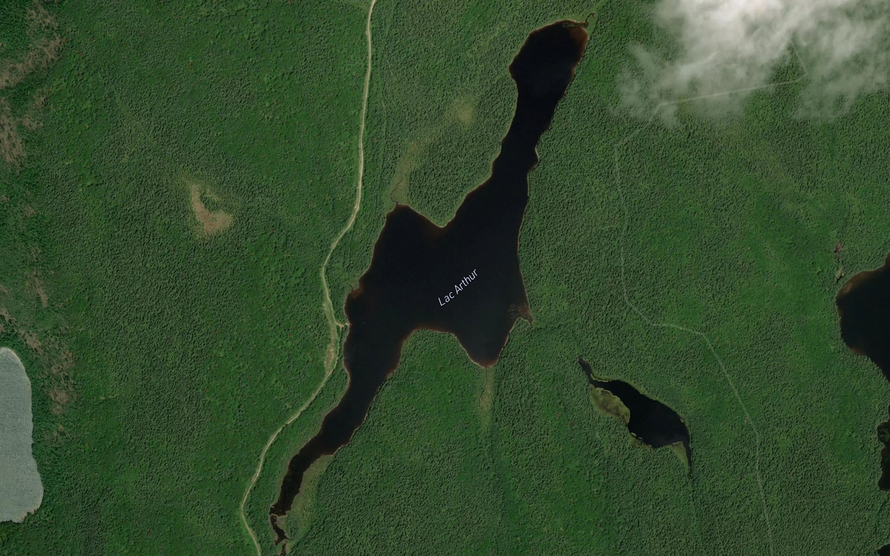 Satellite map of the Lac Arthur