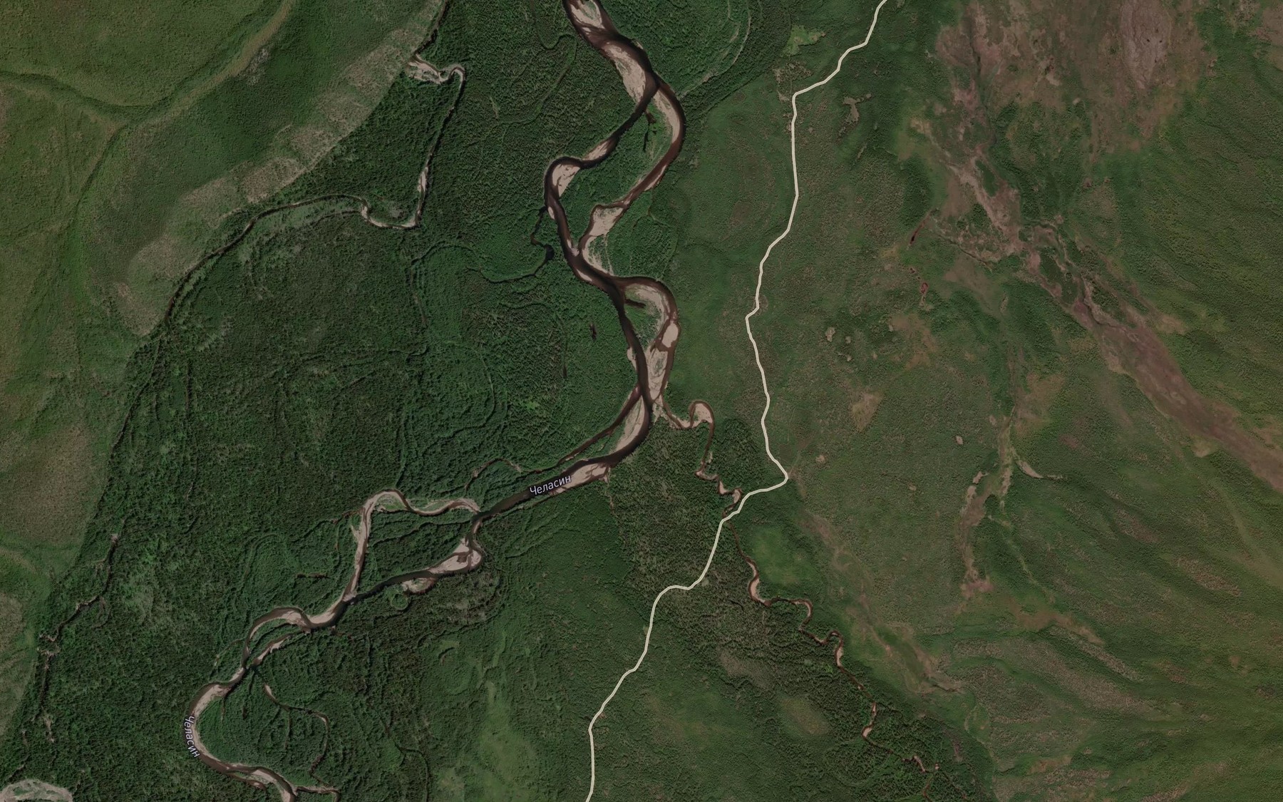 Satellite map of the Bol'shoy Komuy