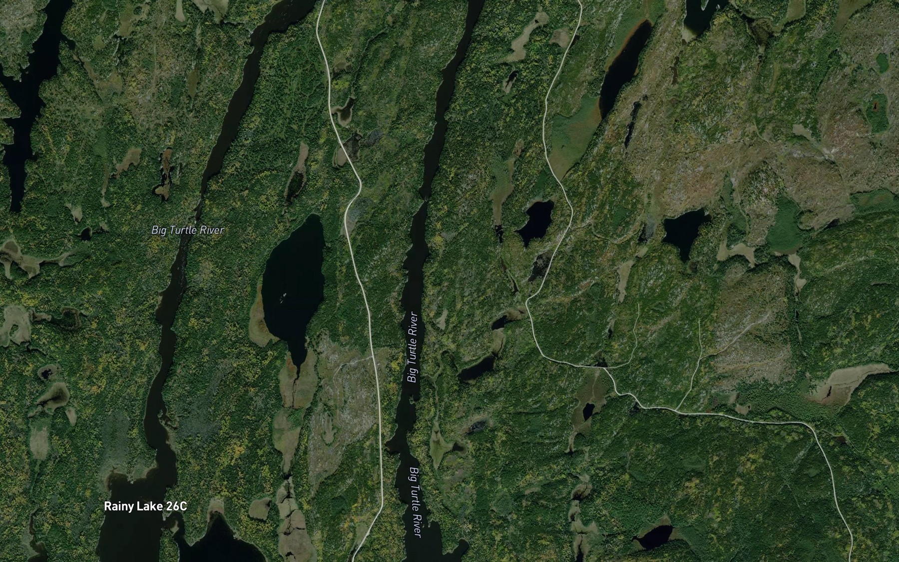 Satellite map of the Manitou Rapids