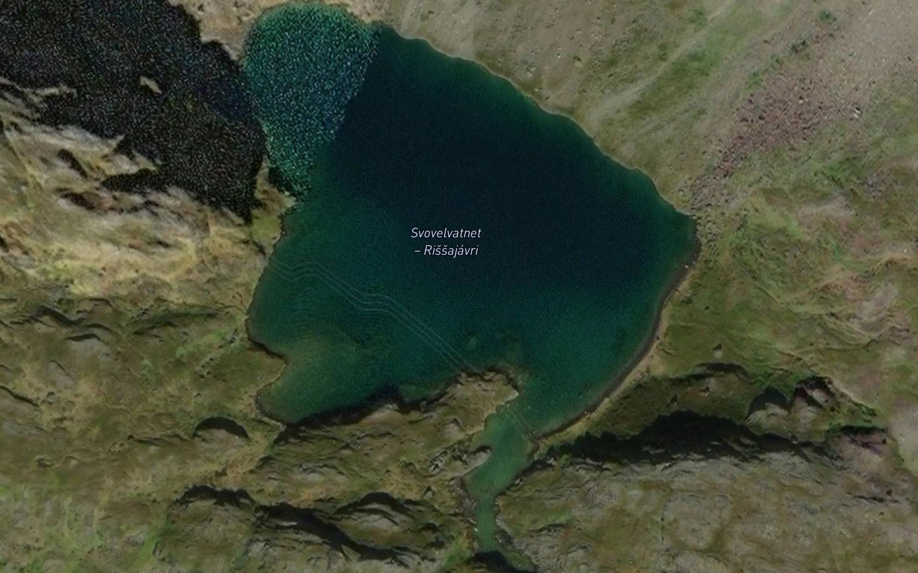 Satellite map of the Svovelvatnet
