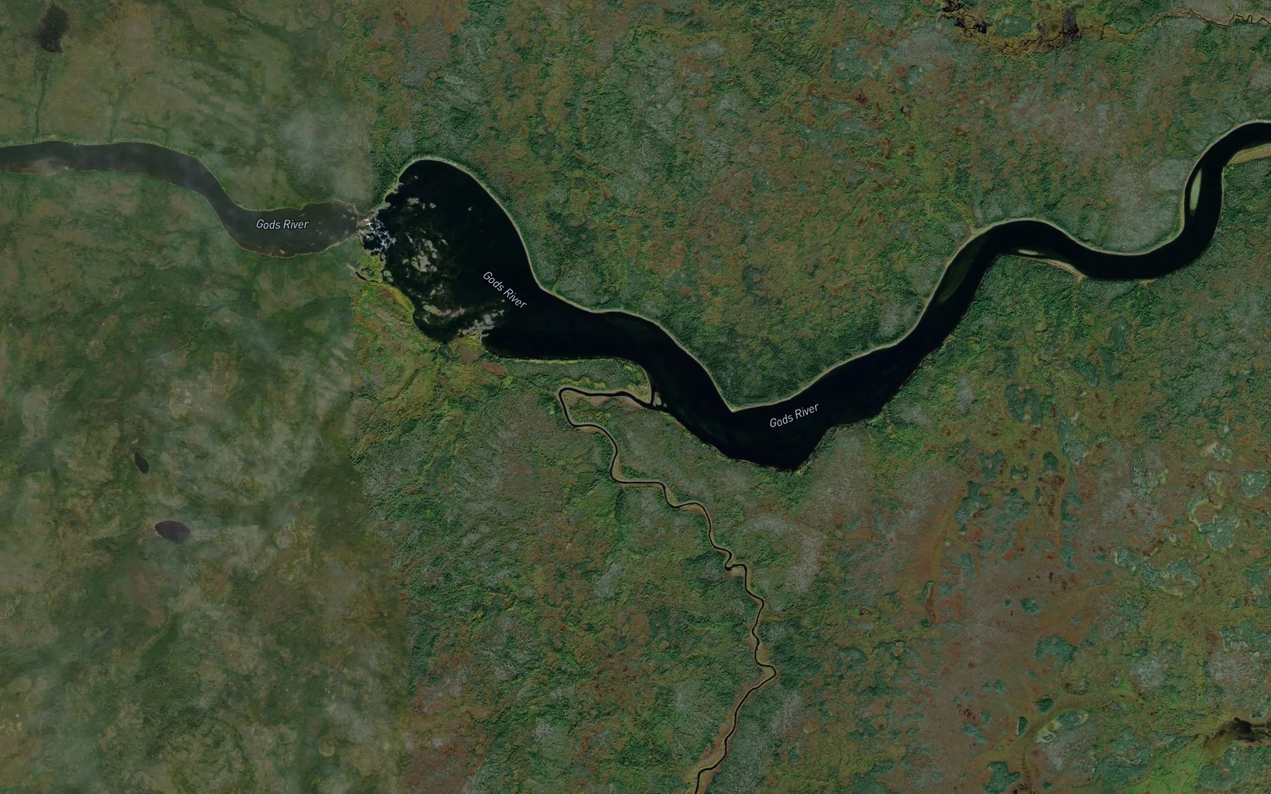 Satellite map of the Timeew River