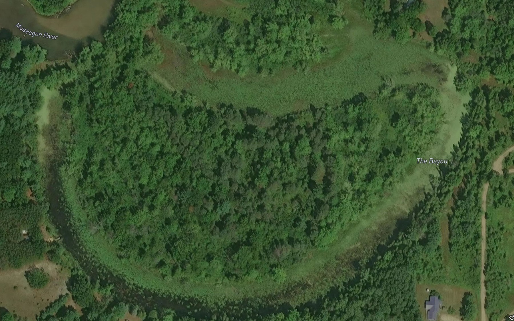Satellite map of the The Bayou