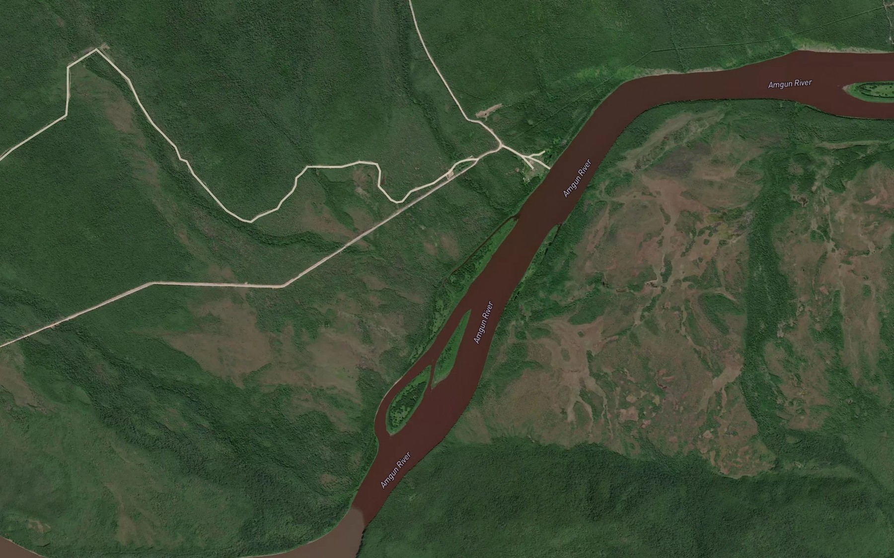 Satellite map of the Malyy Kuyan
