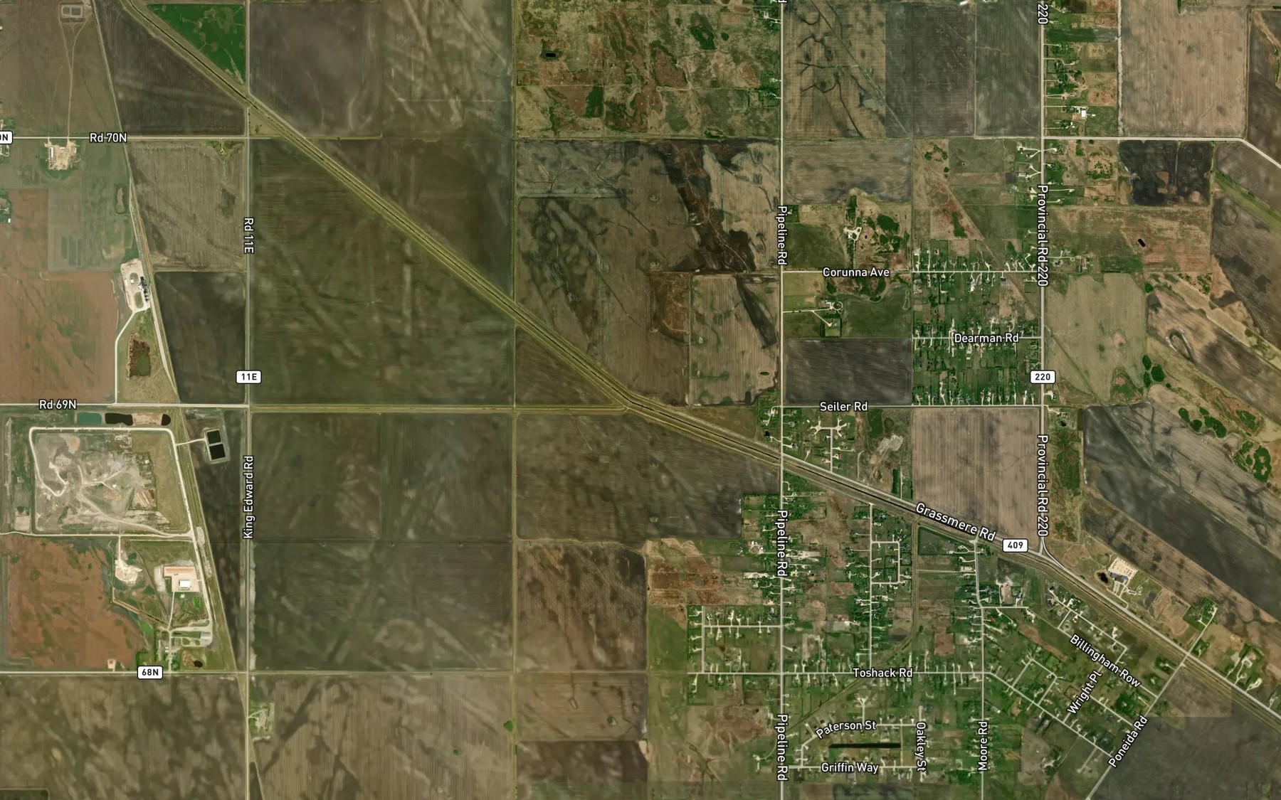Satellite map of the Gamby Drain