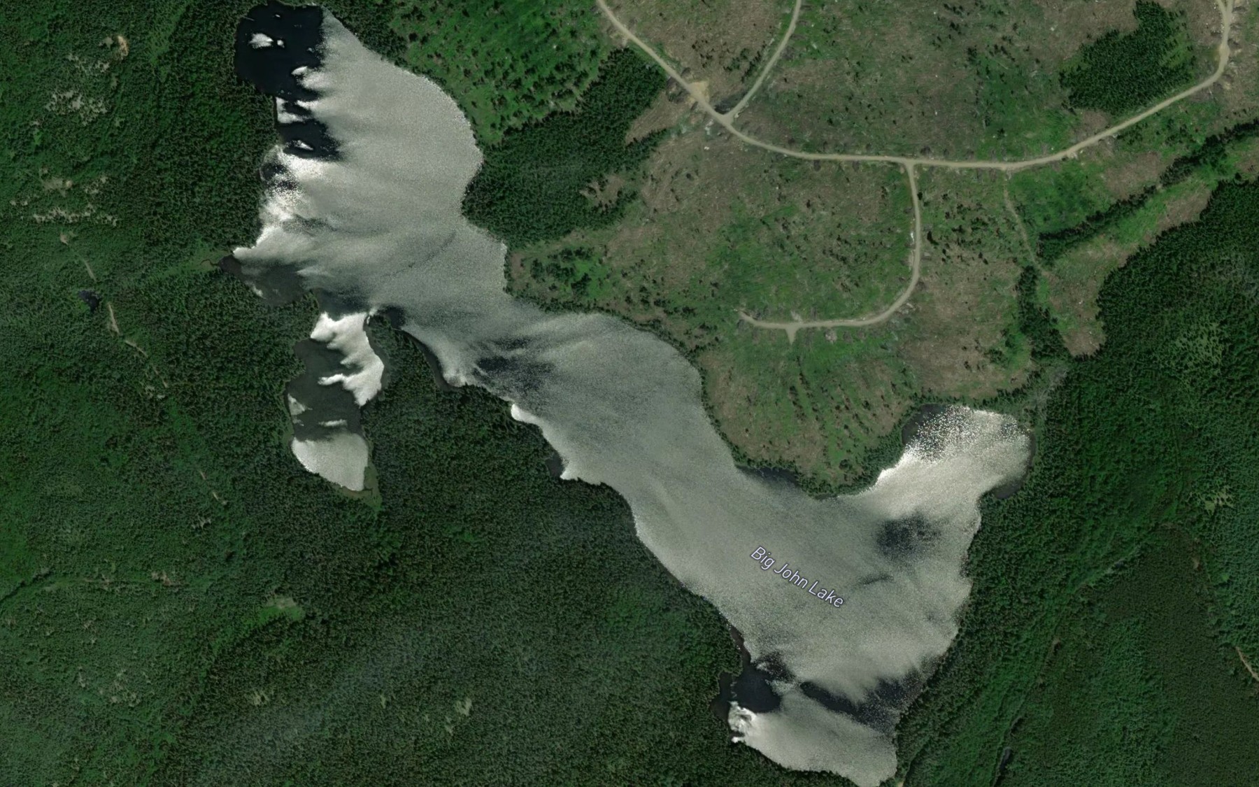 Satellite map of the Big John Lake