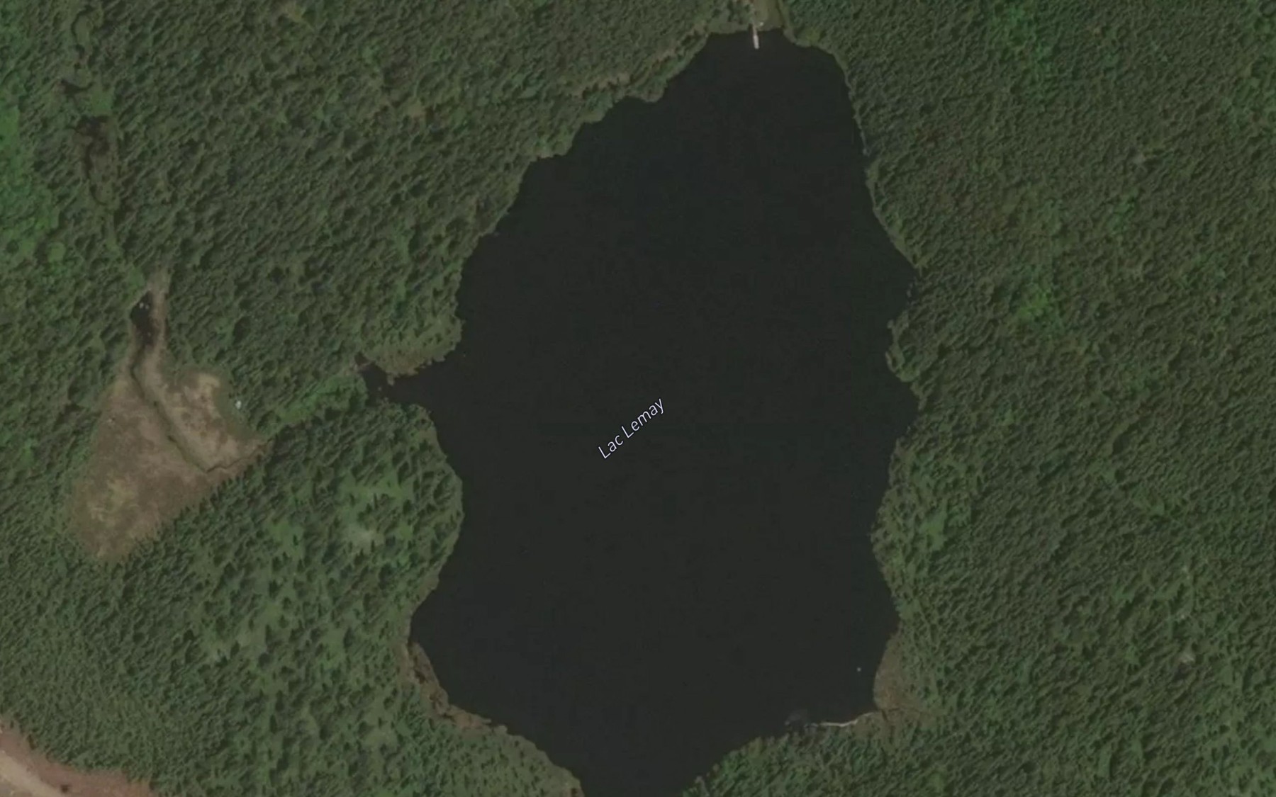 Satellite map of the Lac Lemay